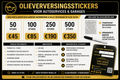 Olieverversing stickers voor autoservices en garages