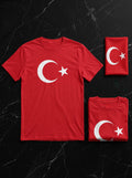 Turkey Crescent Tee — red t-shirt with crescent and star print