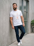 Duck You Tee — white t-shirt with duck illustration and DUCK YOU text worn by bearded man