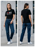 XO Game Tee — white t-shirt with red tic-tac-toe heart game graphic on back, front and back view