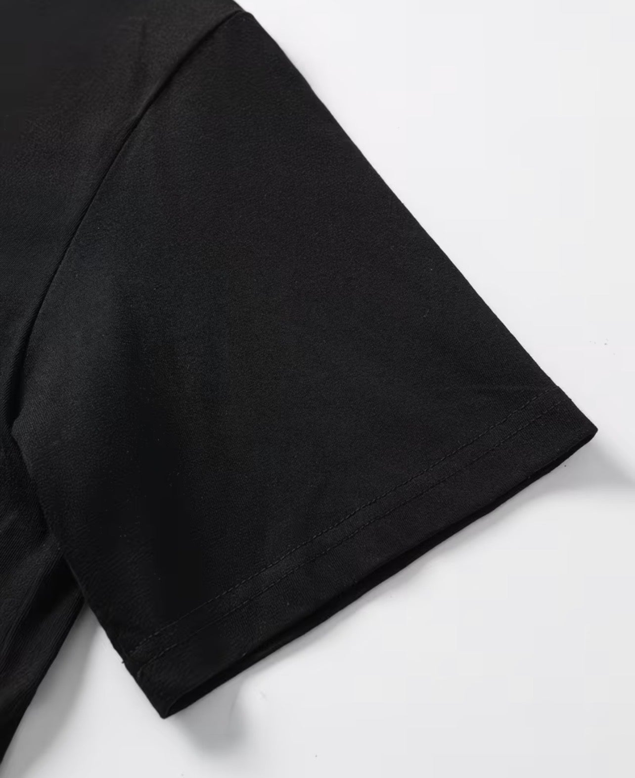 King of Pop Distressed Tee — sleeve detail