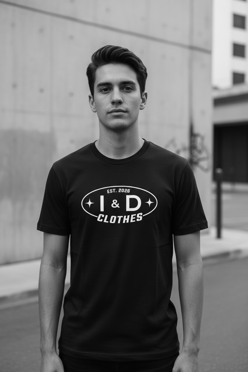 I&D Clothes Classic Logo Tee — Black