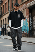 Classic Black Cap on model
